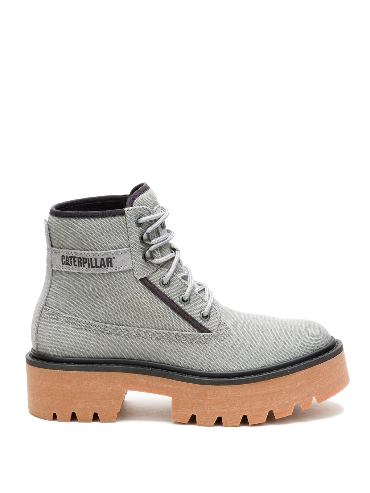 Botín Canvas Mujer Colorado Max 6 Gris Claro Mujer Cat