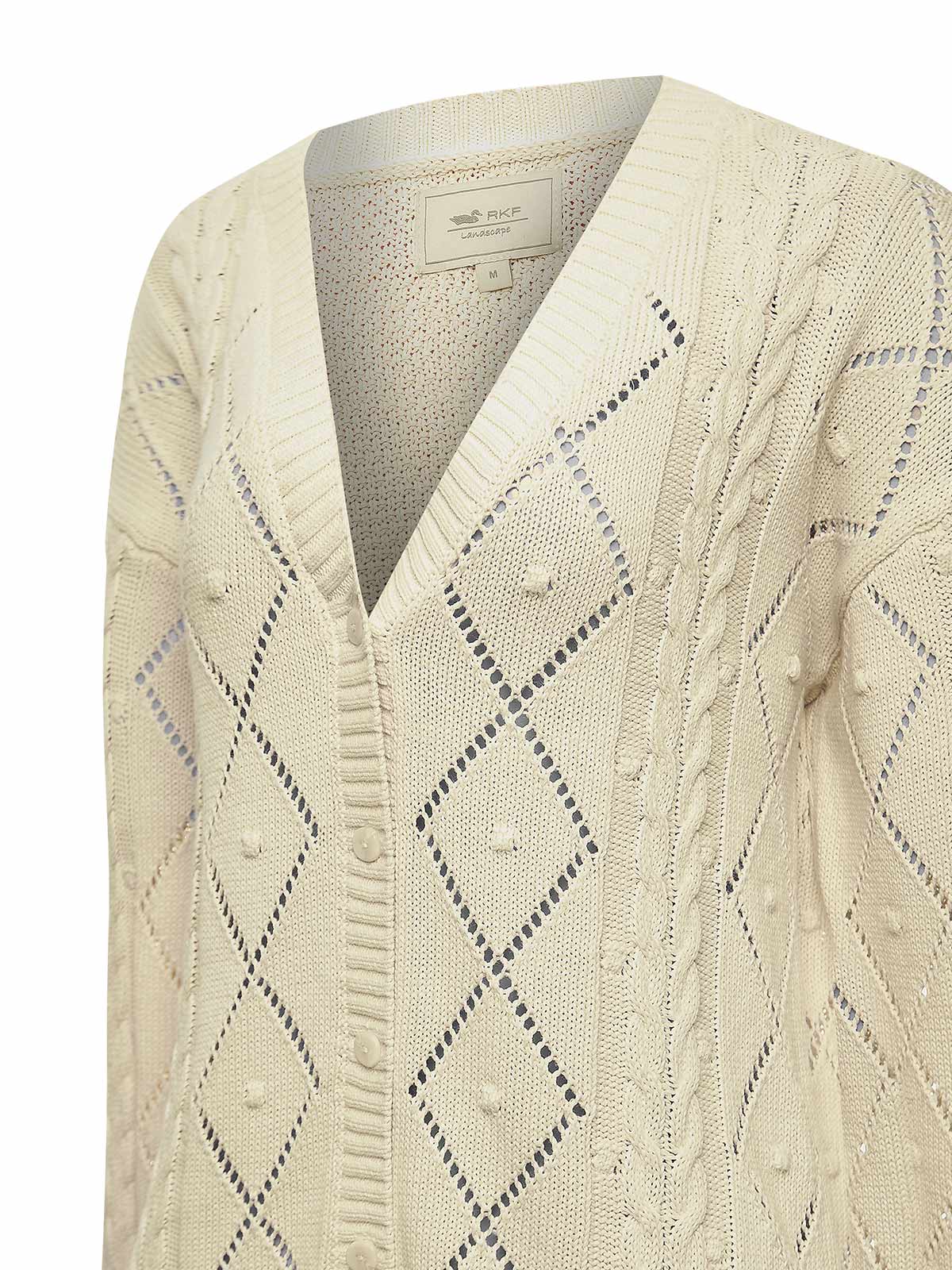 Sweater Algodón Orgánico Mujer Nit Blanco Rockford