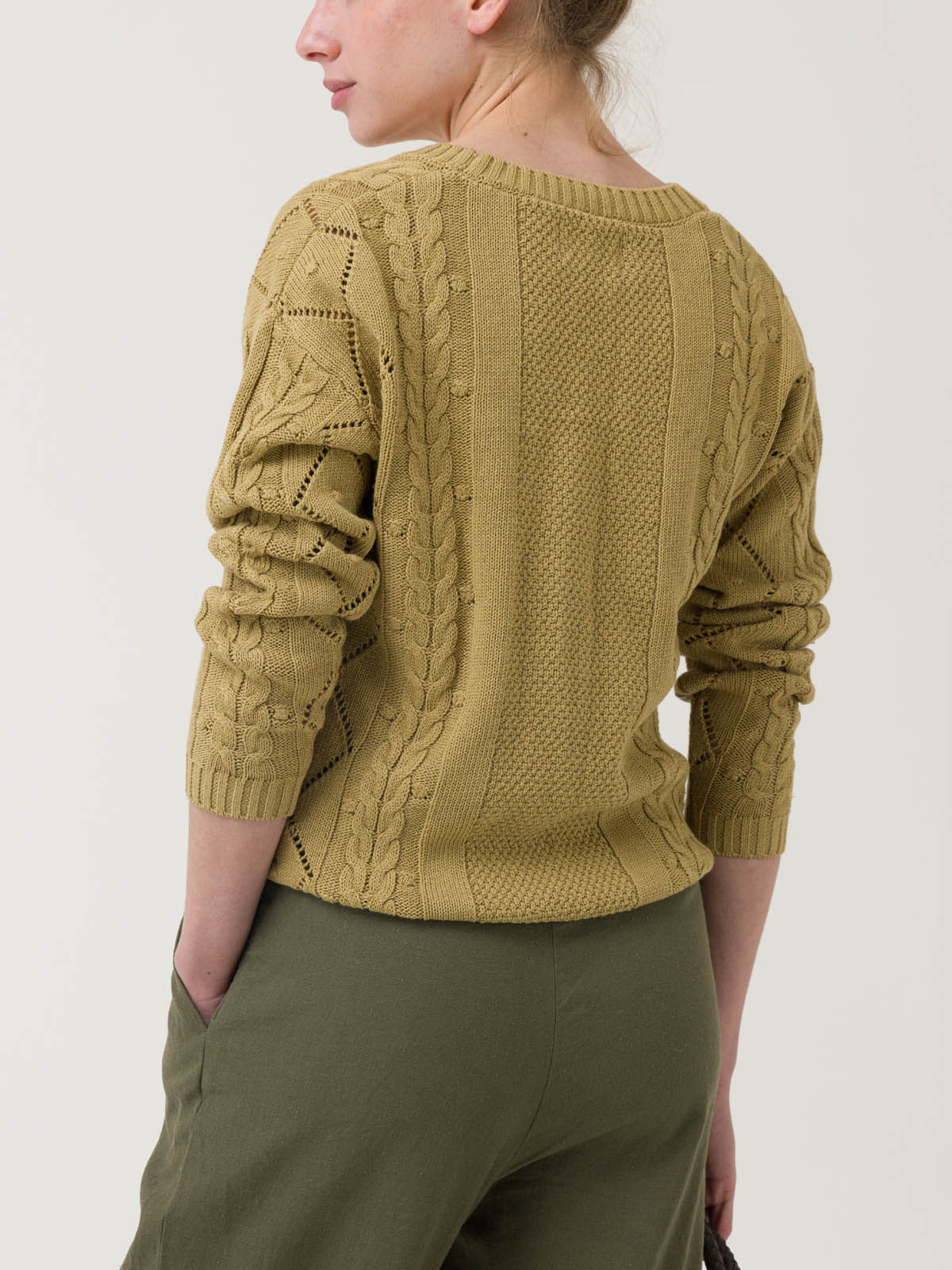 Sweater Algodón Orgánico Mujer Nit Verde Rockford