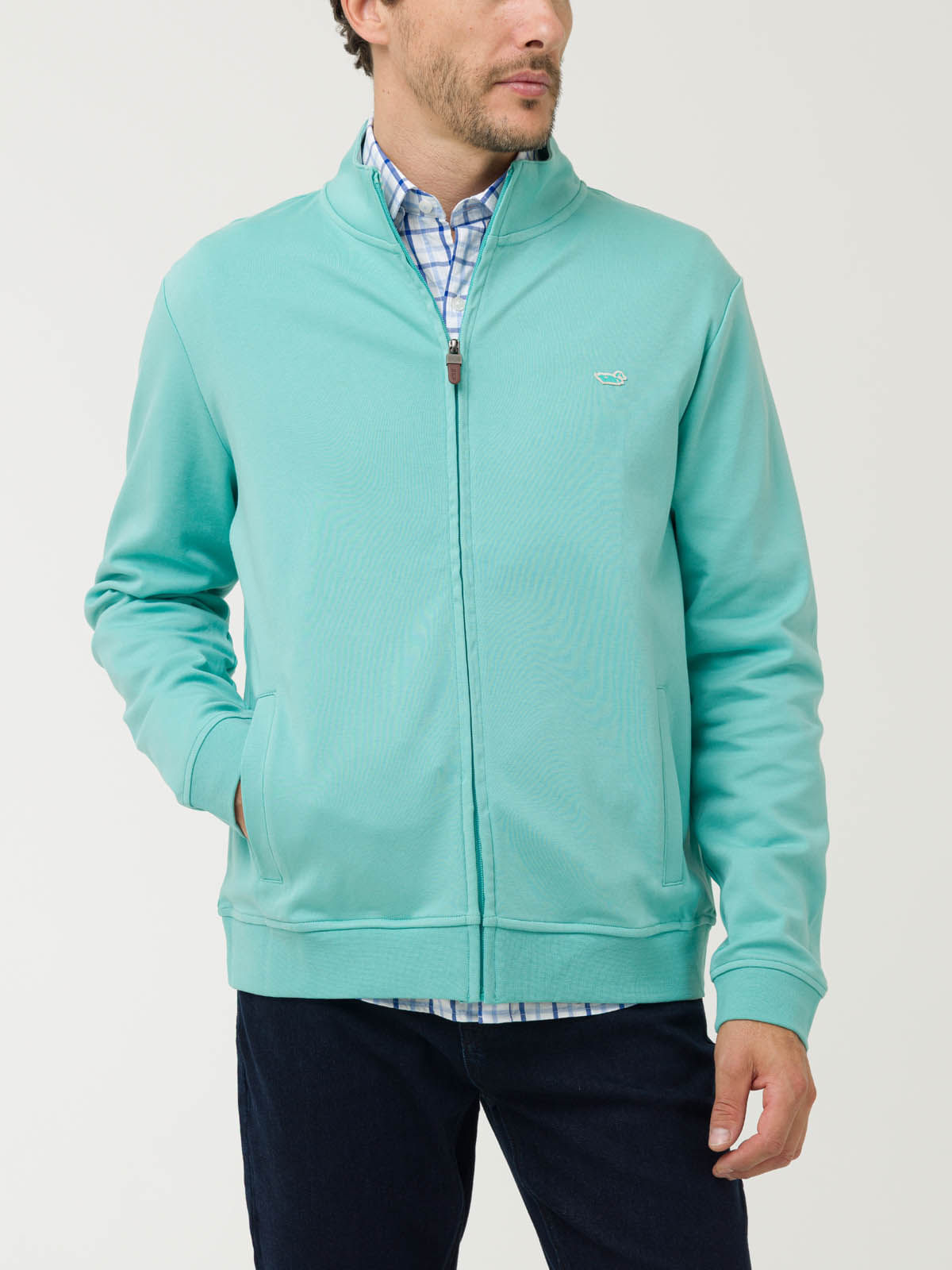 Polerón Algodón Pima Hombre Rimini Verde Rockford
