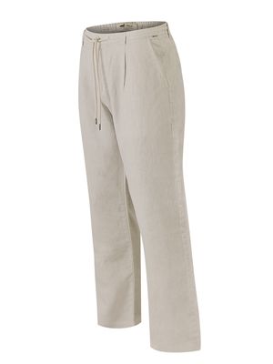 Pantalón Lino Orgánico Hombre Capri Café Rockford
