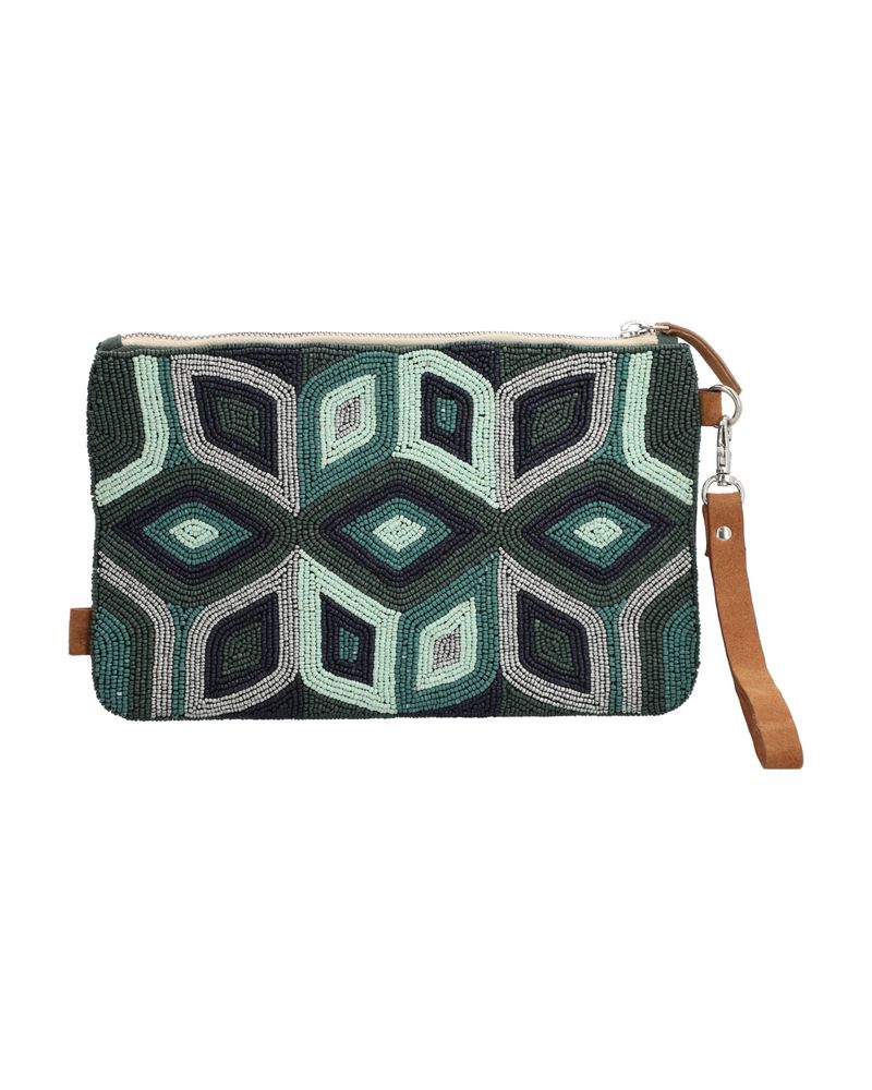 Cartera-Algodon-Organico-Mujer-Beaded-Zip-Bag-Azul-Rockford