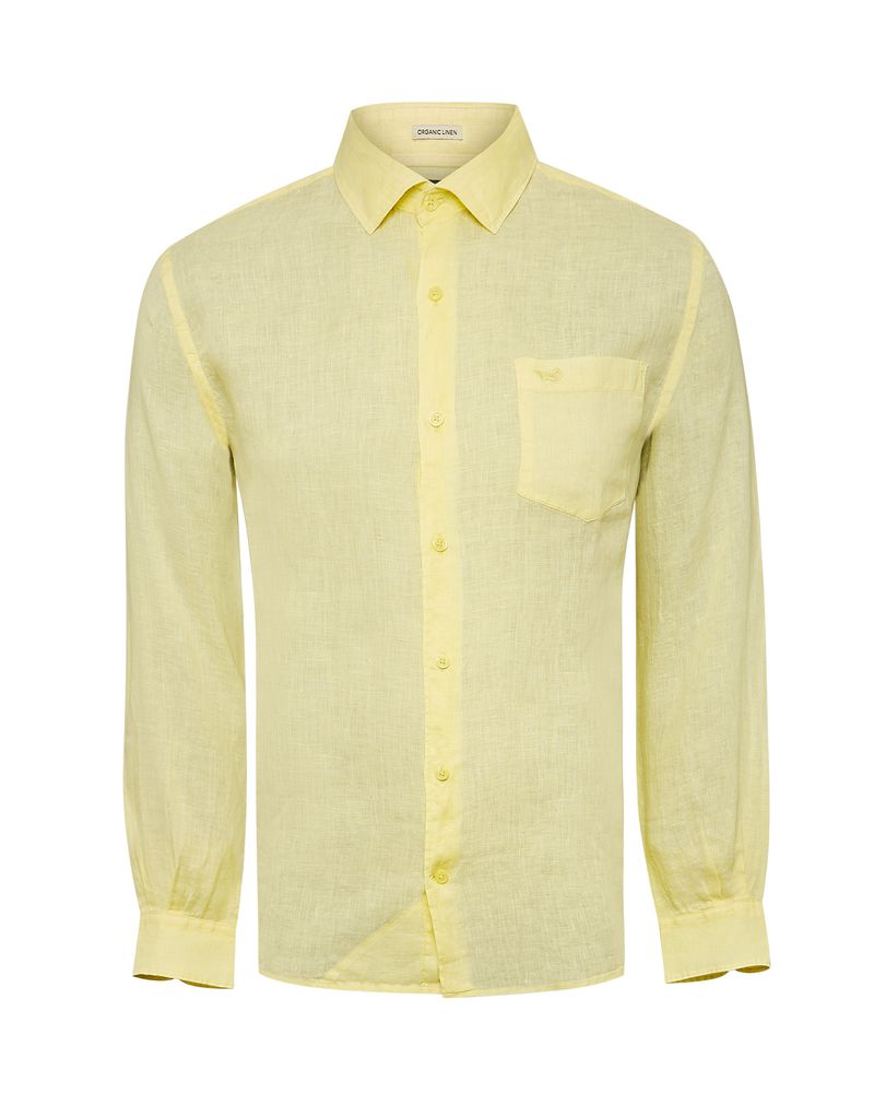 Camisa-Lino-Organico-Hombre-Linjer-Amarillo-Rockford