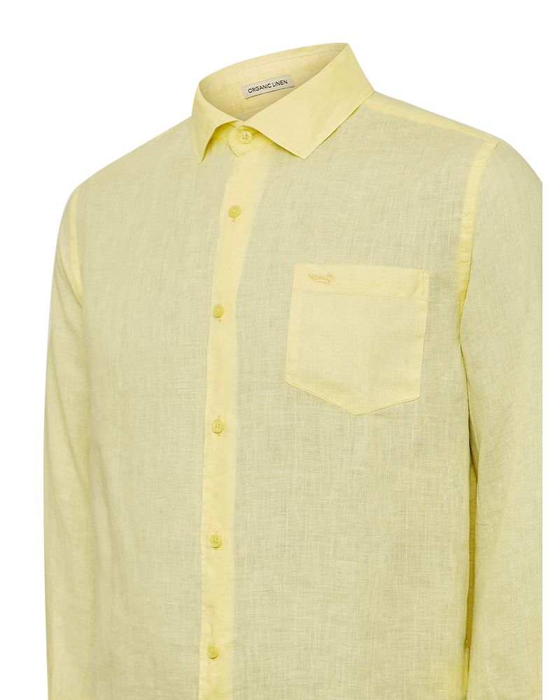 Camisa-Lino-Organico-Hombre-Linjer-Amarillo-Rockford