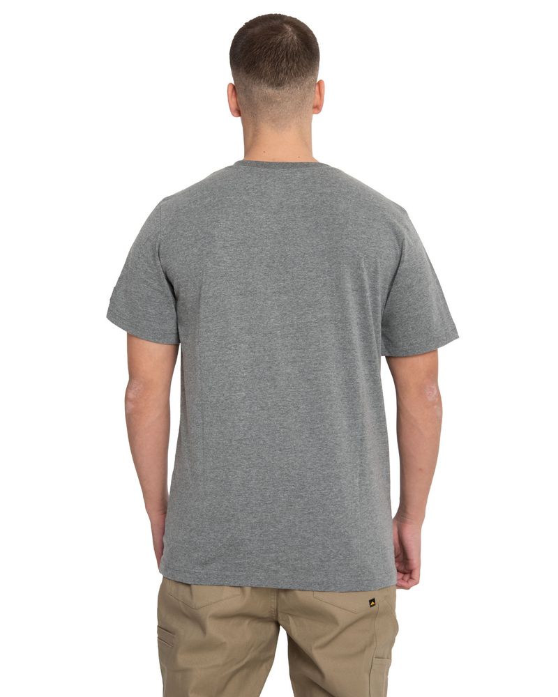 Polera-Manga-corta-Casual-Hombre-ESSENTIAL-S-S-TEE-GRIS-CAT