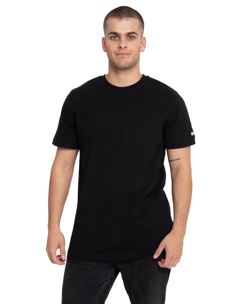 Polera-Manga-corta-Casual-Hombre-ESSENTIAL-S-S-TEE-NEGRO-CAT
