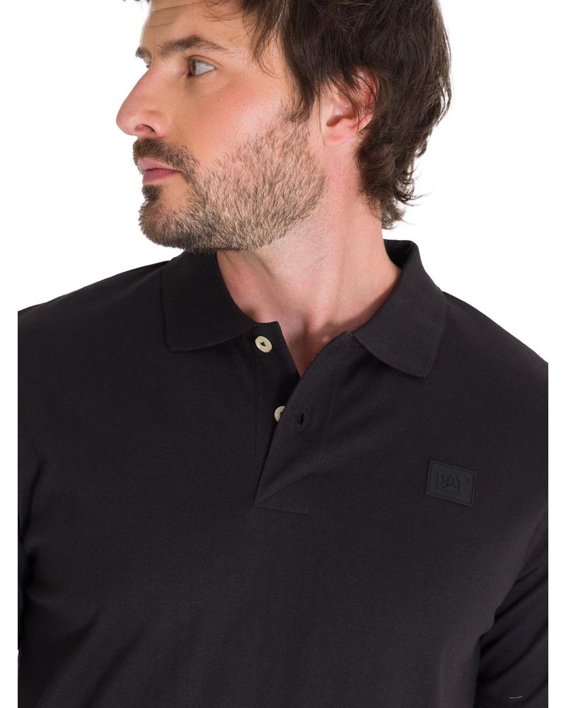 Polera-Polo-Casual-Hombre-LOGO-JERSEY-POLO-NEGRO-CAT