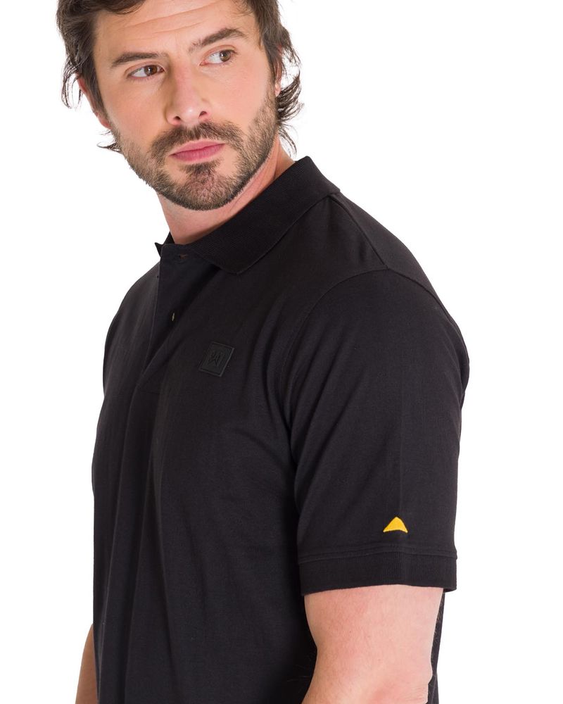 Polera-Polo-Casual-Hombre-LOGO-JERSEY-POLO-NEGRO-CAT