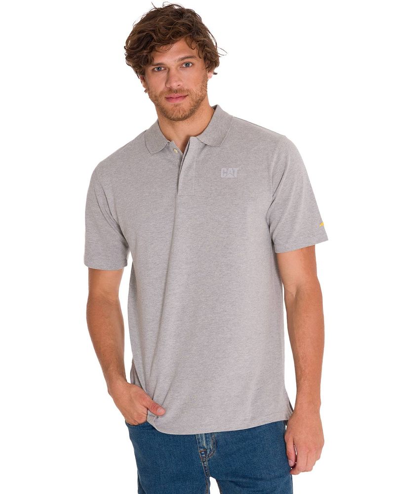 Polera-Polo-Casual-Hombre-CAT-LOGO-PIQUE-POLO-Gris-CAT