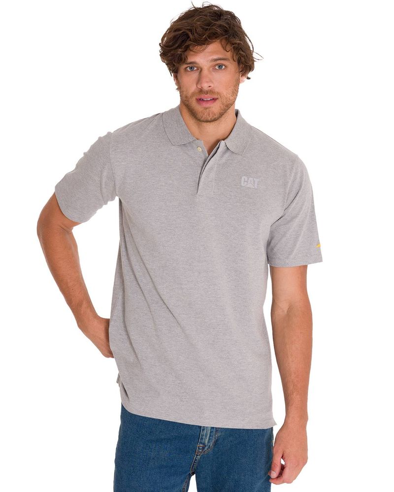 Polera-Polo-Casual-Hombre-CAT-LOGO-PIQUE-POLO-Gris-CAT