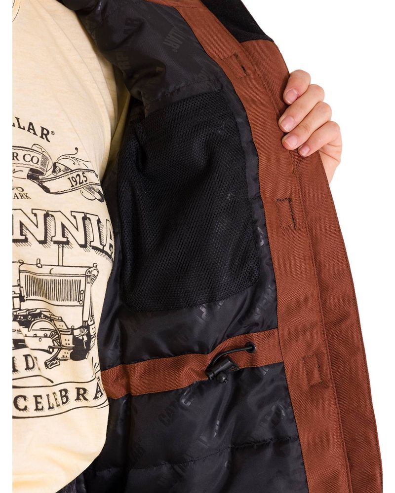 Chaqueta-Manga-Larga-Casual-Mujer-MEDIUMWEIGHT-INSULATED-FAUX-FUR-HOODED-Terracota-Cat