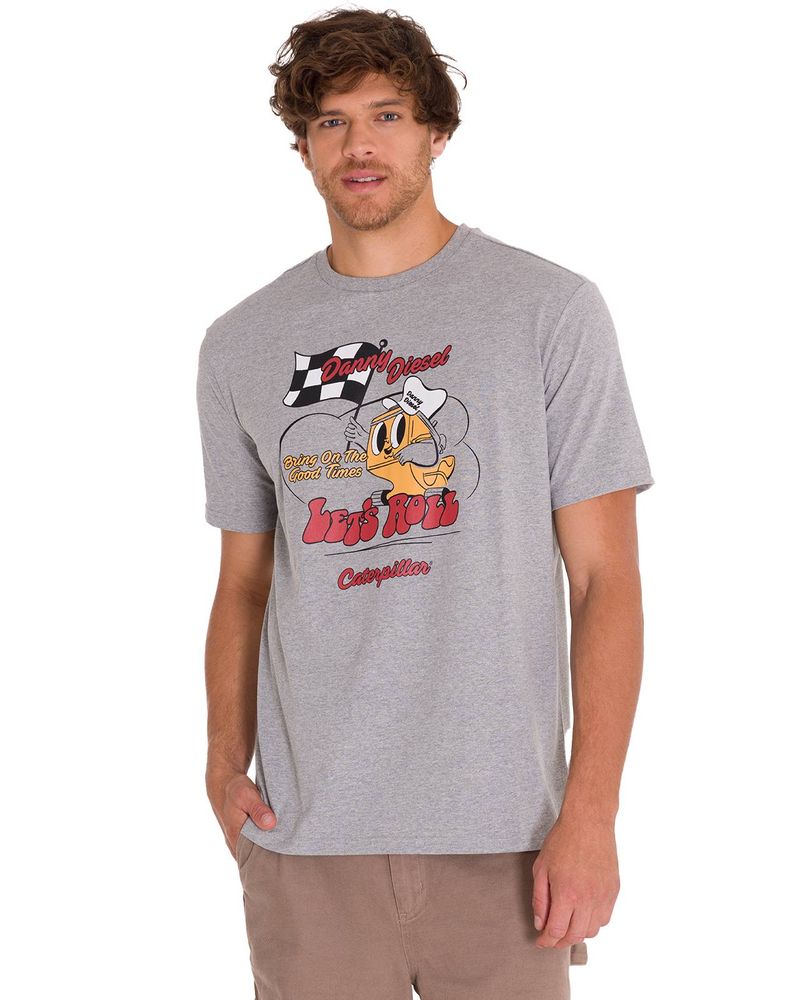 Polera-Manga-Corta-Casual-Hombre-RETRO-DANNY-DIESEL-GRAPHIC-TEE-Gris-Cat