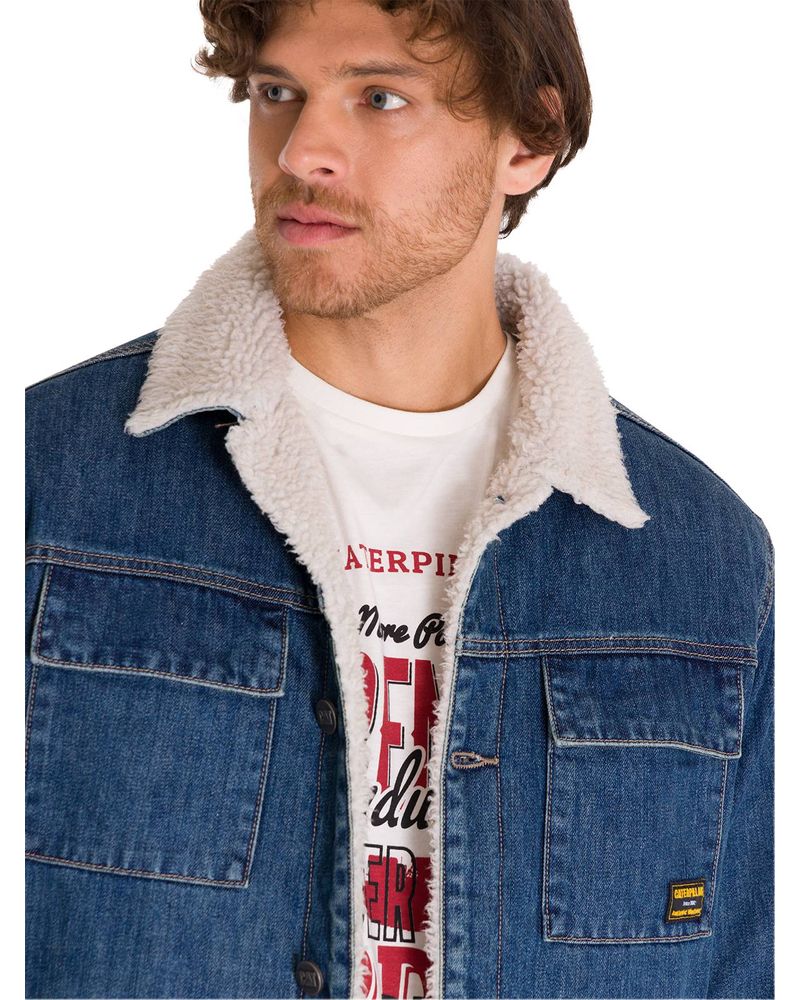 Chaqueta-Manga-Larga-Unisex-Sherpa-Lined-Work-Denim-Cat