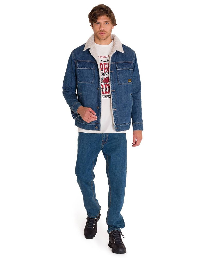 Chaqueta-Manga-Larga-Unisex-Sherpa-Lined-Work-Denim-Cat