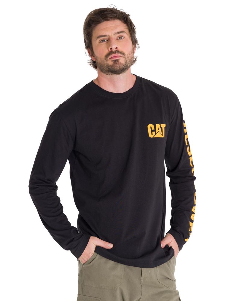 Polera-Manga-Larga-Hombre-Logo-CAT-Negro-Cat