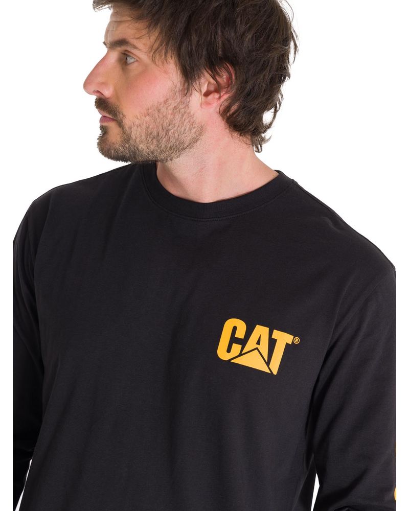 Polera-Manga-Larga-Hombre-Logo-CAT-Negro-Cat