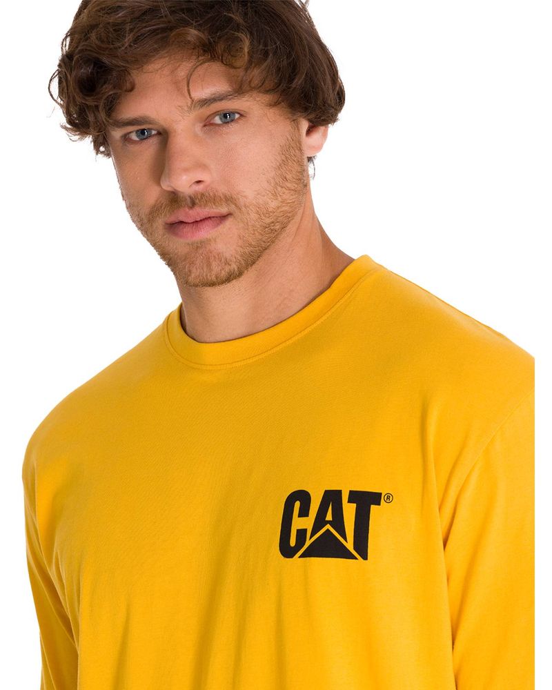 Polera-Manga-Larga-Hombre-Logo-CAT-Amarillo-Cat