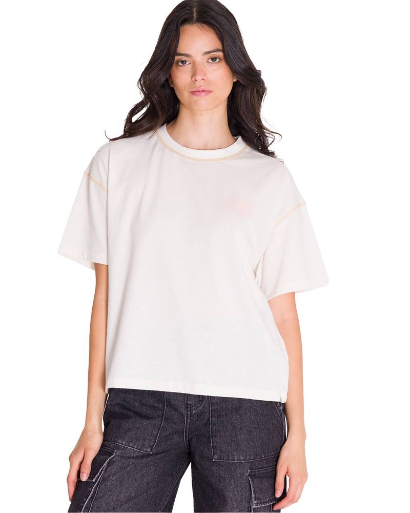 Polera-Manga-Corta-Mujer-Boxy-Amarillo-Cat