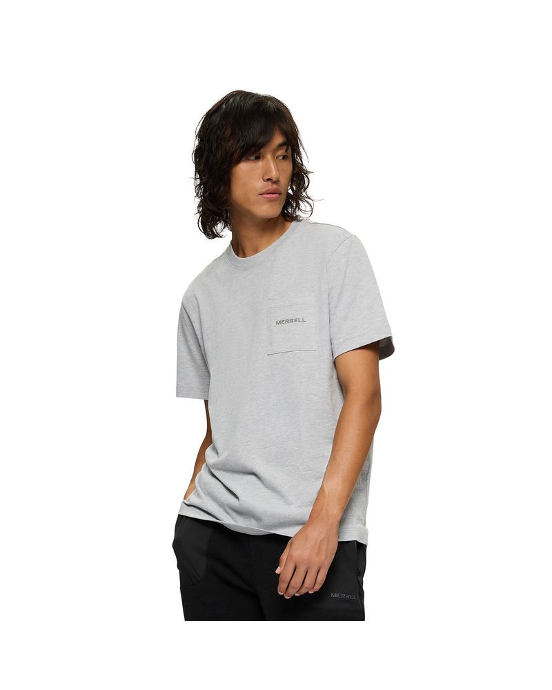 Polera-Manga-Corta-Hombre-Relaxed-Pocket-Gris-Merrell