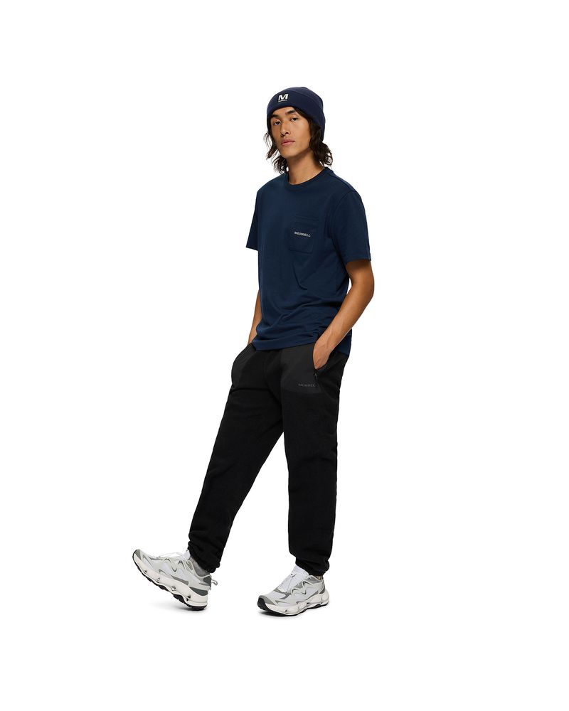 Polera-Manga-Corta-Hombre-Relaxed-Pocket-Azul-Merrell