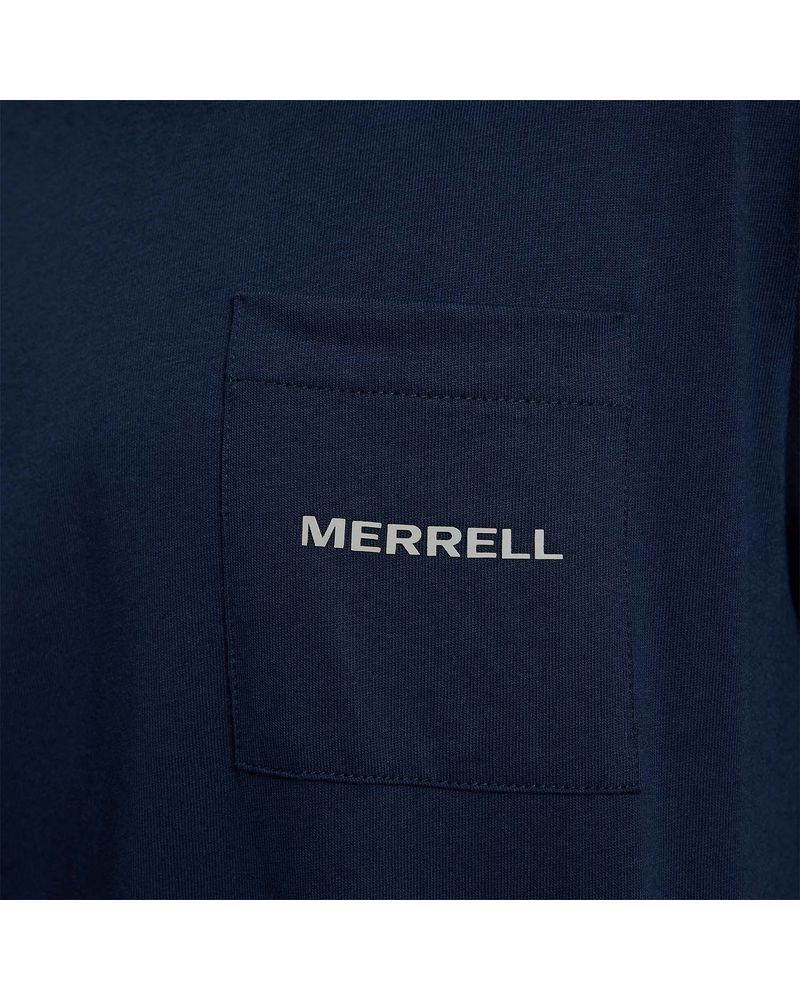 Polera-Manga-Corta-Hombre-Relaxed-Pocket-Azul-Merrell