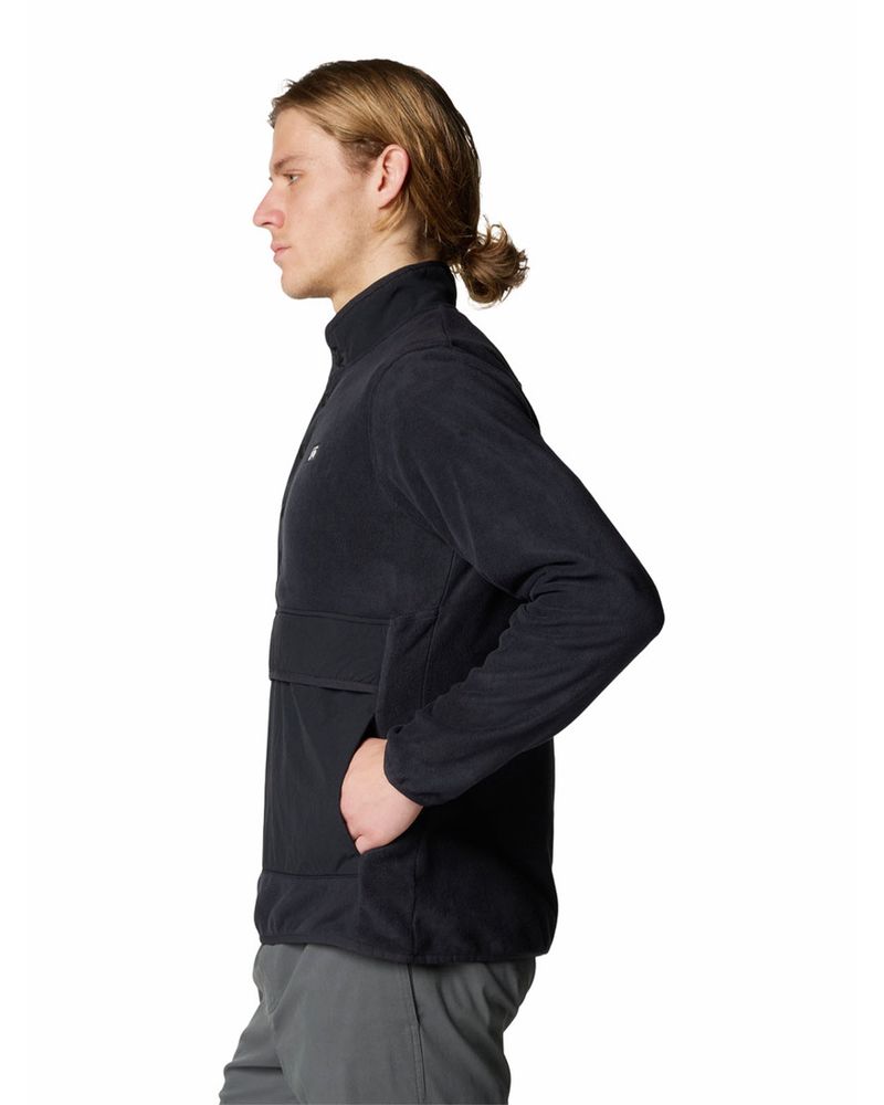 Polar-Hombre-Microchill-Half-Snap-Negro-Mountain-Hardwear