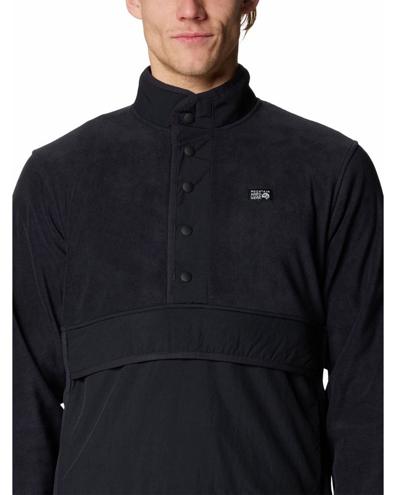 Polar-Hombre-Microchill-Half-Snap-Negro-Mountain-Hardwear
