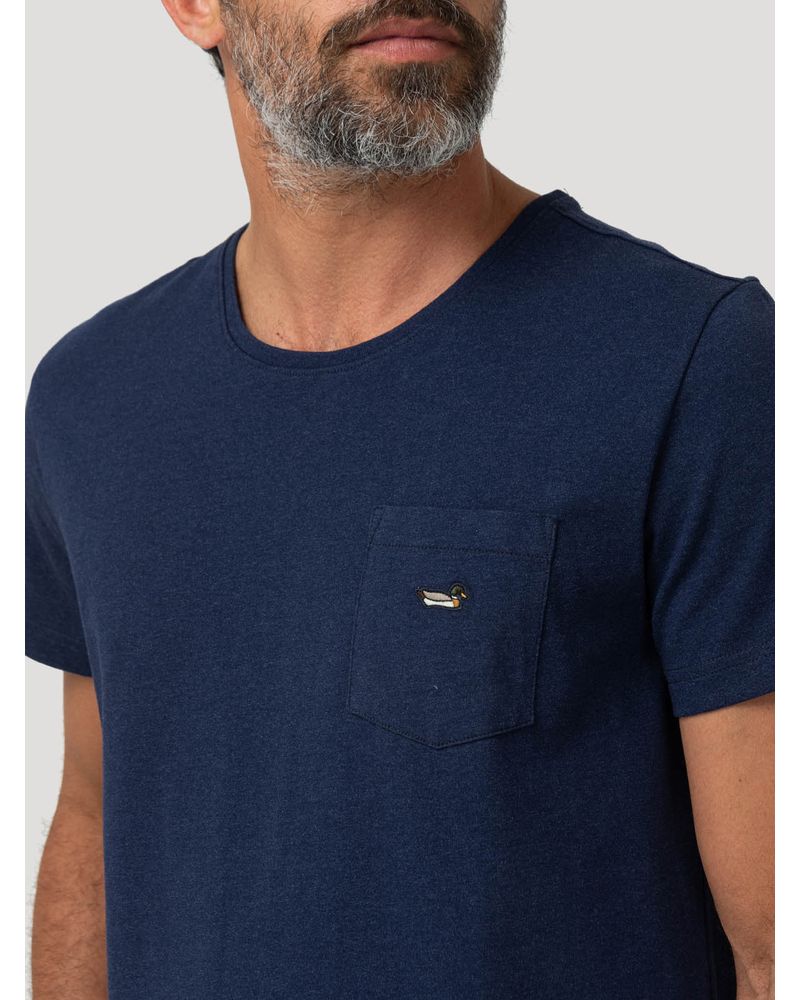 Polera-Algodon-Organico-Hombre-Drake-Azul-Rockford