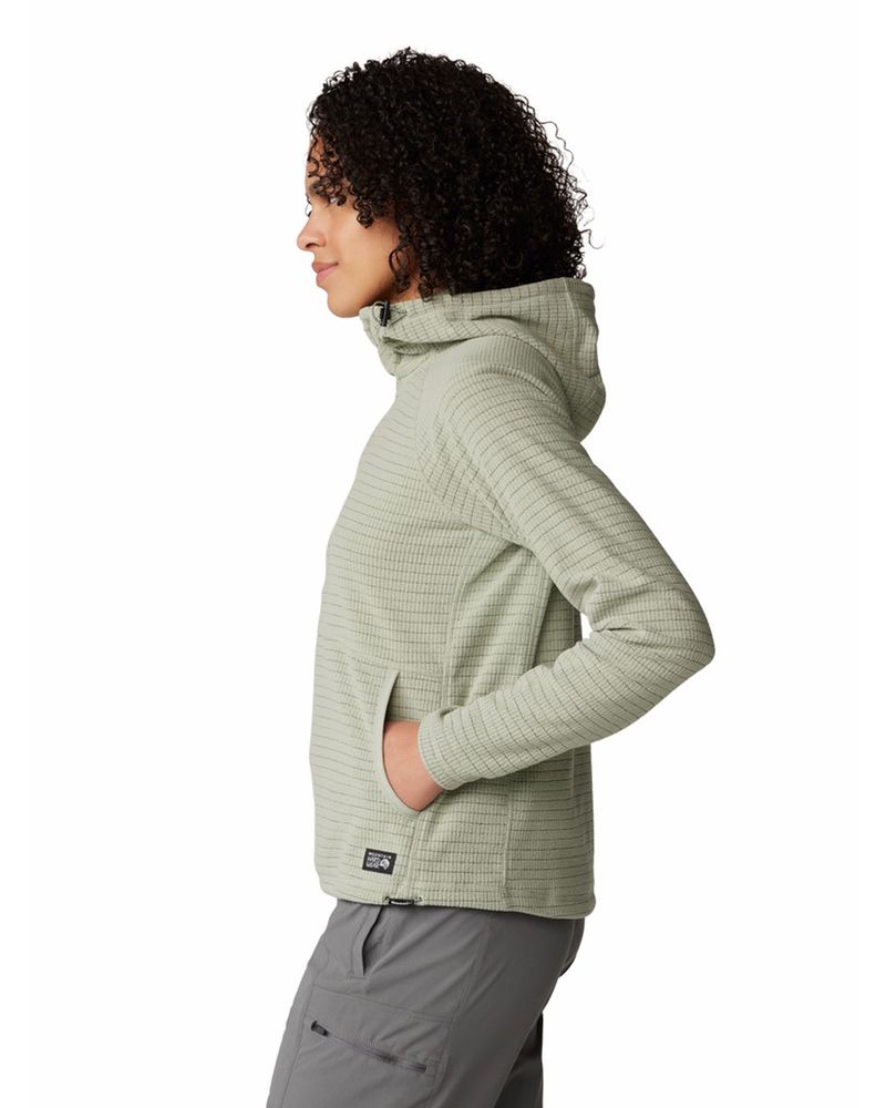 Polar-Mujer-Summit-Grid-Half-Zip-Blanco-Mountain-Hardwear