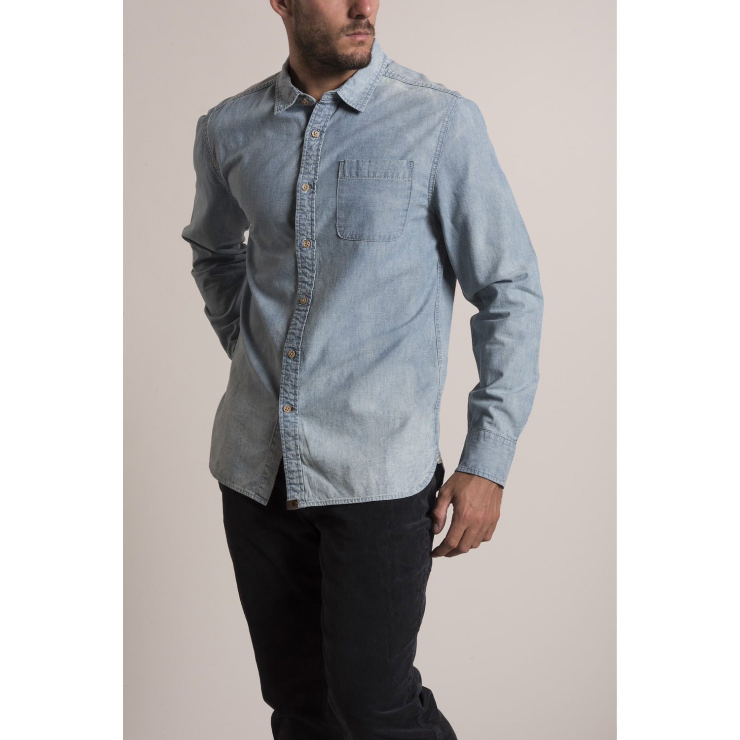 camisas denim hombre