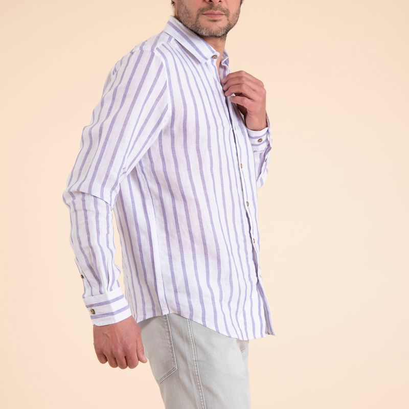 Camisa-Hombre-Stripe-Lino-Organico