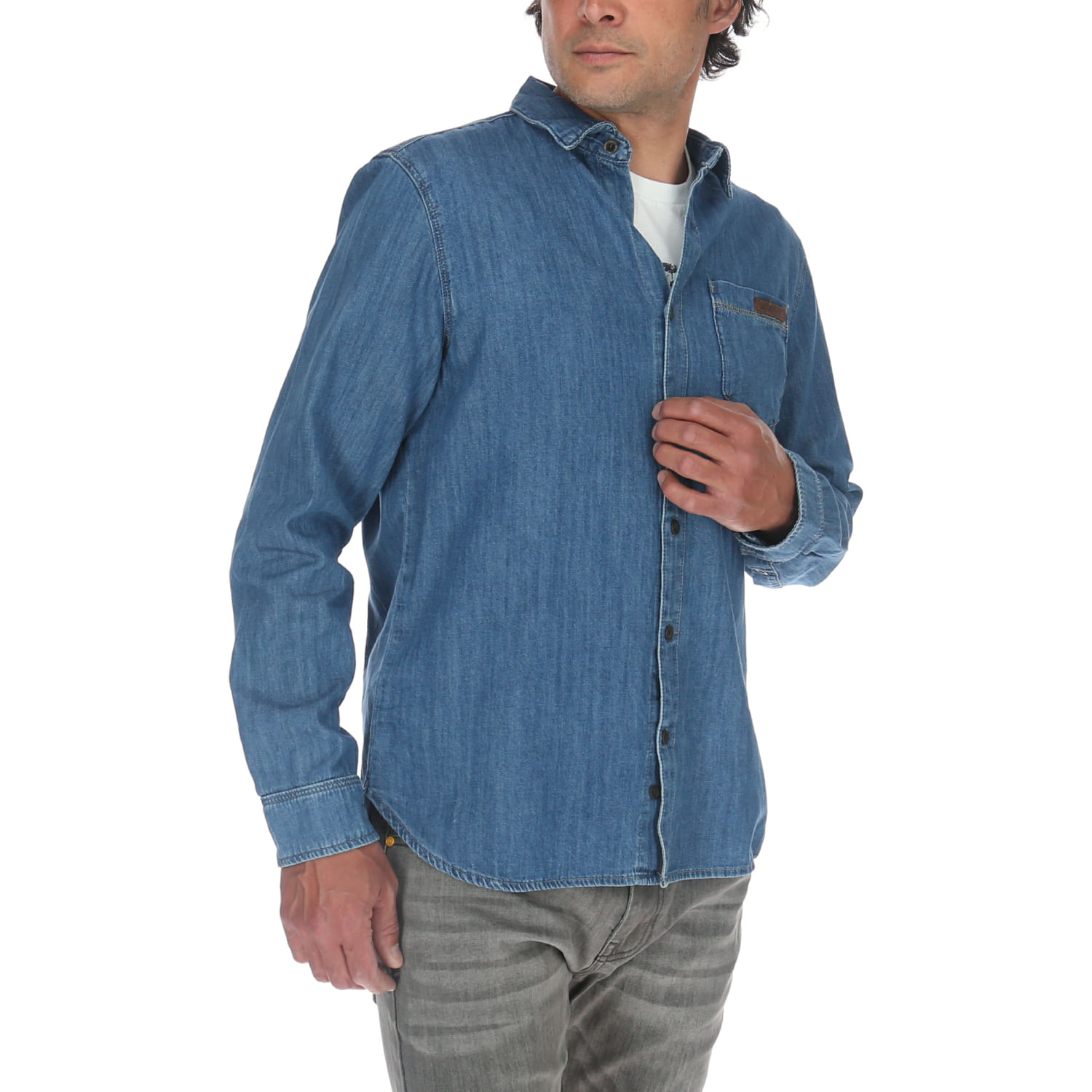 Camisa Hombre Foundation L/S Denim Shirt