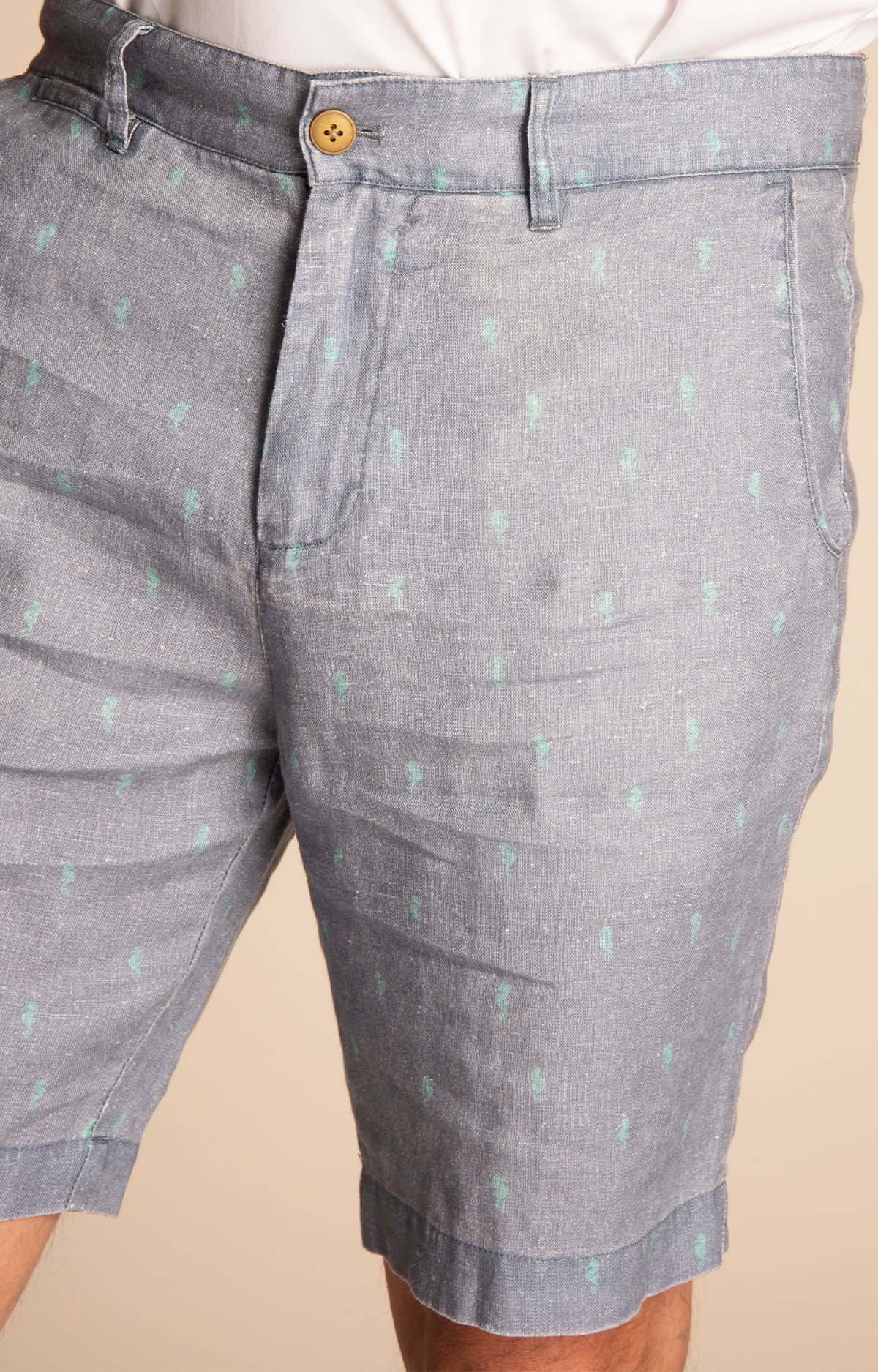 Shorts Hombre Print Lino Orgánico