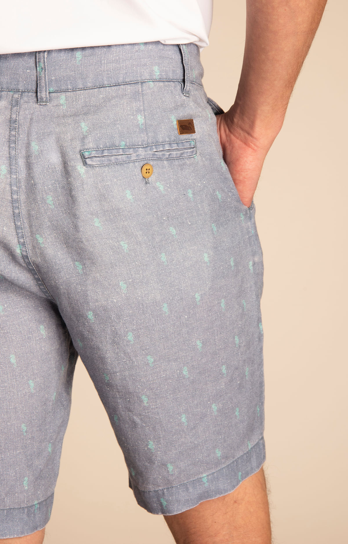 Shorts Hombre Print Lino Orgánico