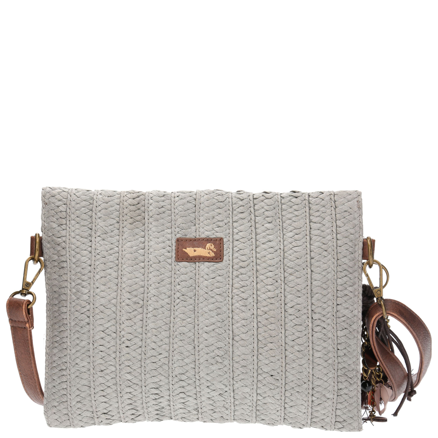 Cartera Mujer Ferro Cross Gris Rockford