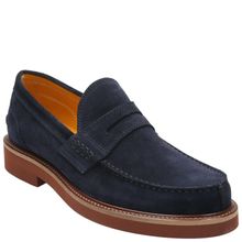 Mocasín Cuero Hombre Tiber Azul Rockford