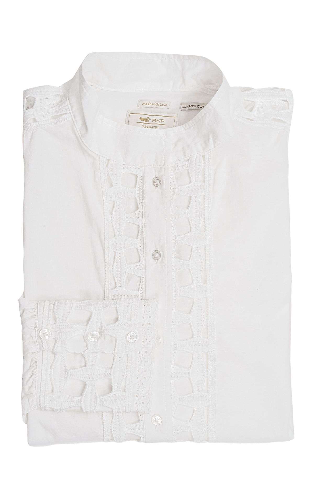 Blusa Algodón Orgánico Mujer Sahara Blanco Rockford