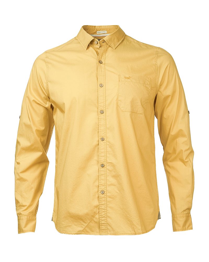 Camisa-Algodon-Organico-Hombre-Galiton-Amarillo-Rockford