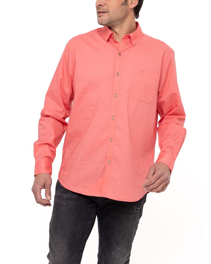 Camisa-Algodon-Organico-Hombre-Galiton-Coral-Rockford