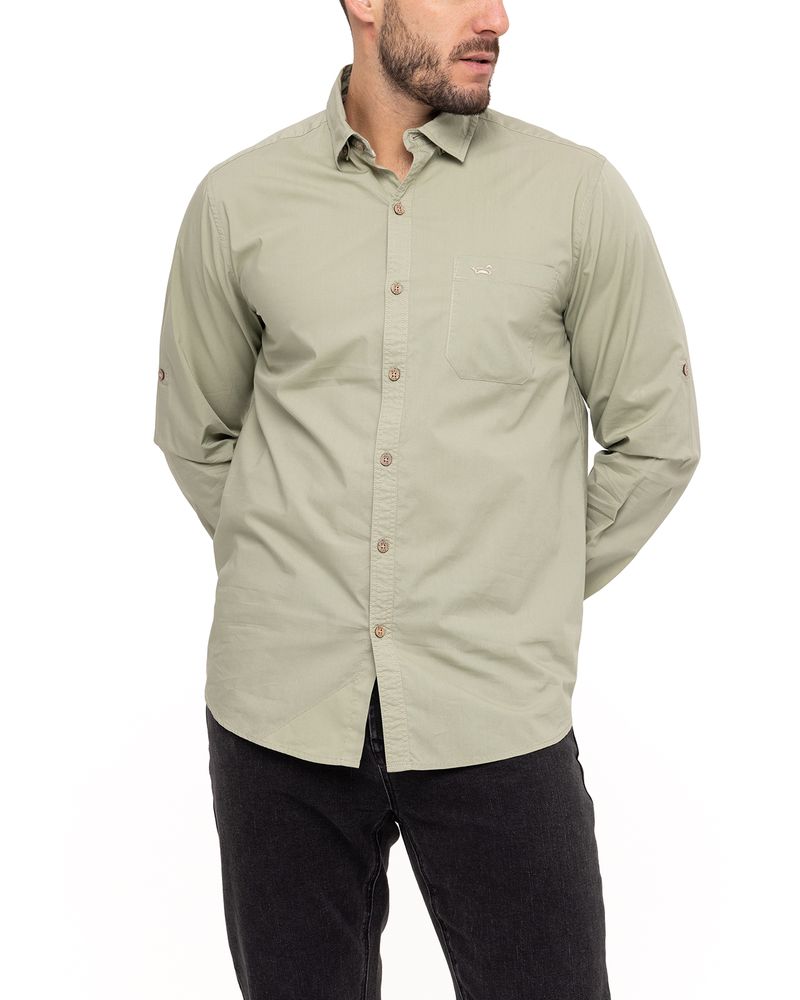 Camisa-Algodon-Organico-Hombre-Galiton-Oliva-Rockford