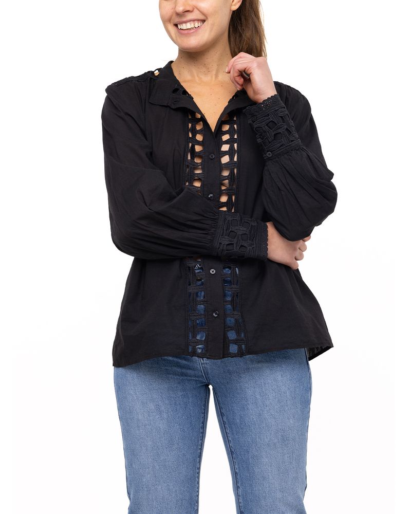 Blusa-Algodon-Organico-Mujer-Sahara-Negro-Rockford