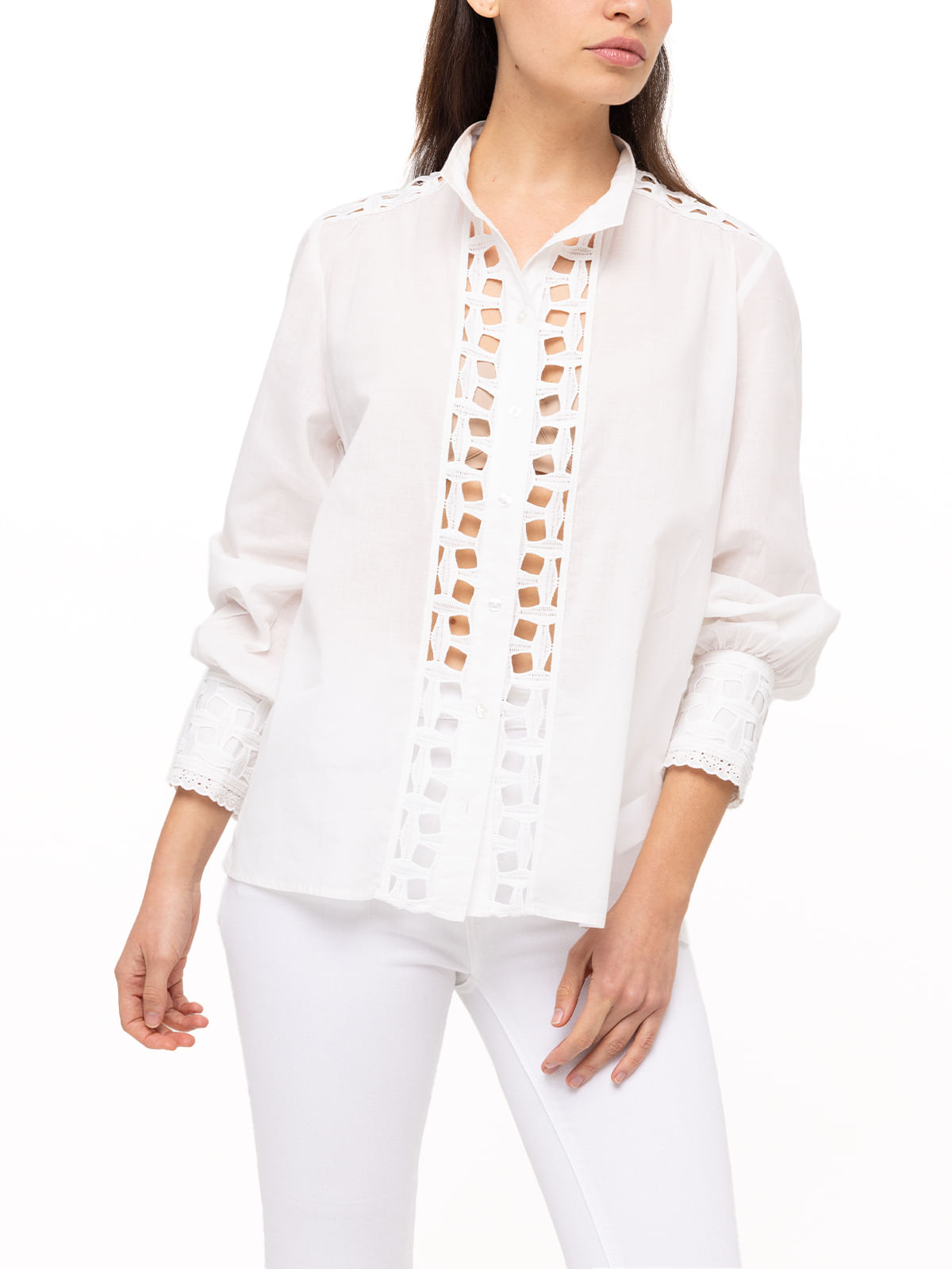Blusa Algodón Orgánico Mujer Sahara Blanco Rockford