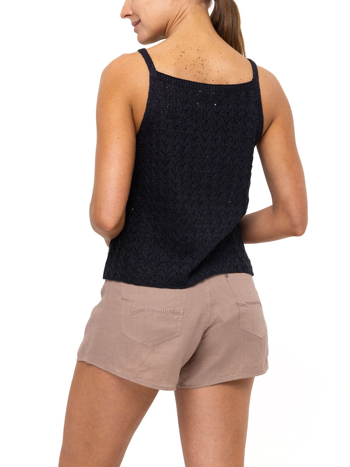 Polera Algodón Orgánico Mujer Blas Negro Rockford