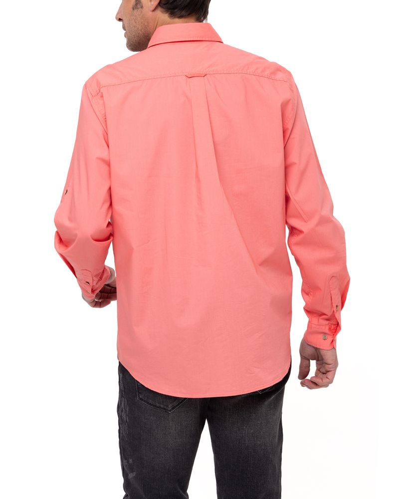 Camisa-Algodon-Organico-Hombre-Galiton-Coral-Rockford