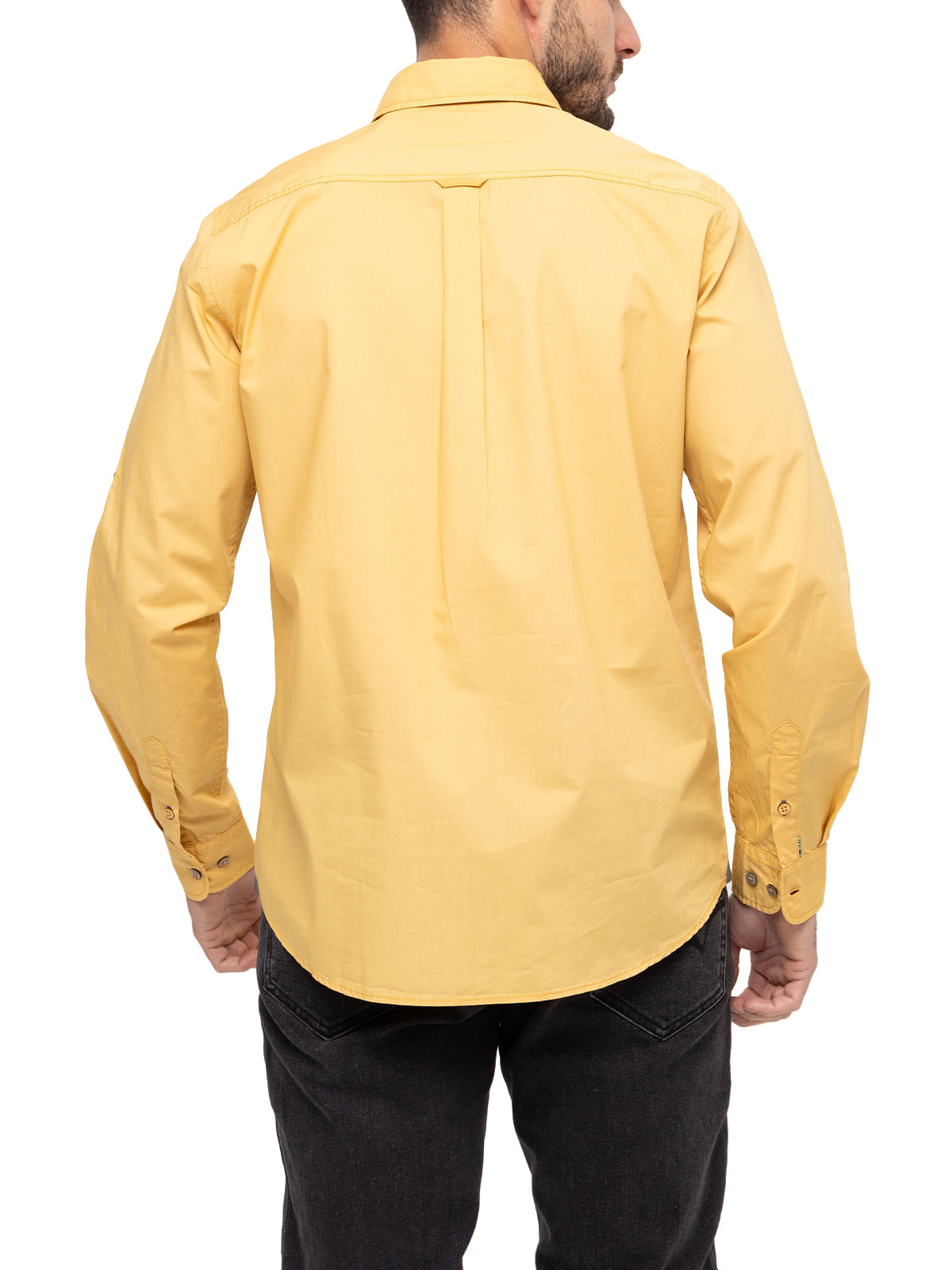Camisa Algodón Orgánico Hombre Galiton Amarillo Rockford