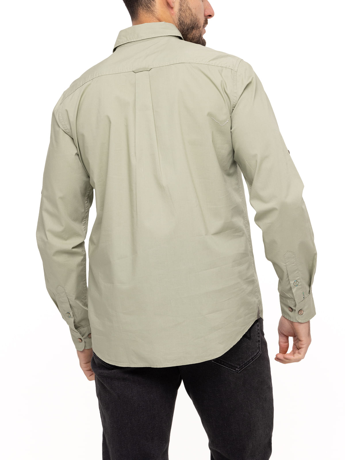 Camisa Algodón Orgánico Hombre Galiton Oliva Rockford