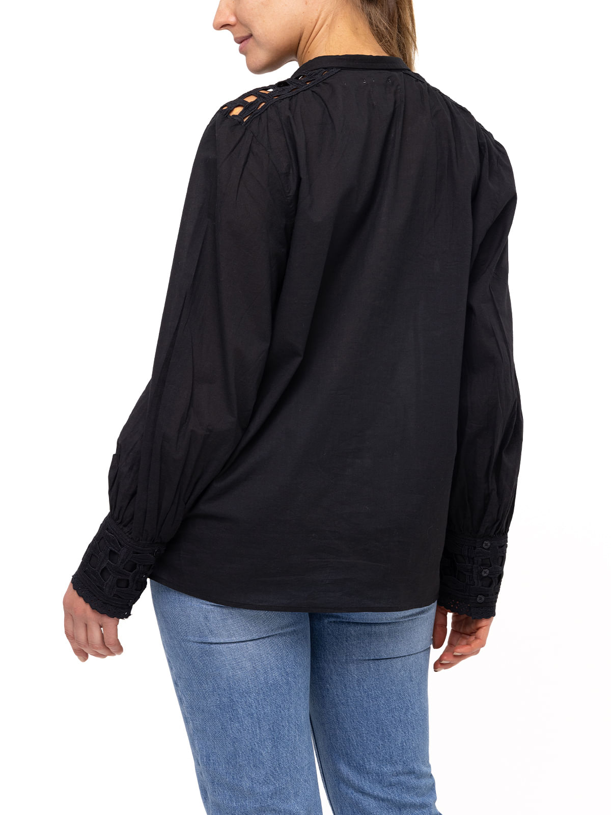Blusa Algodón Orgánico Mujer Sahara Negro Rockford