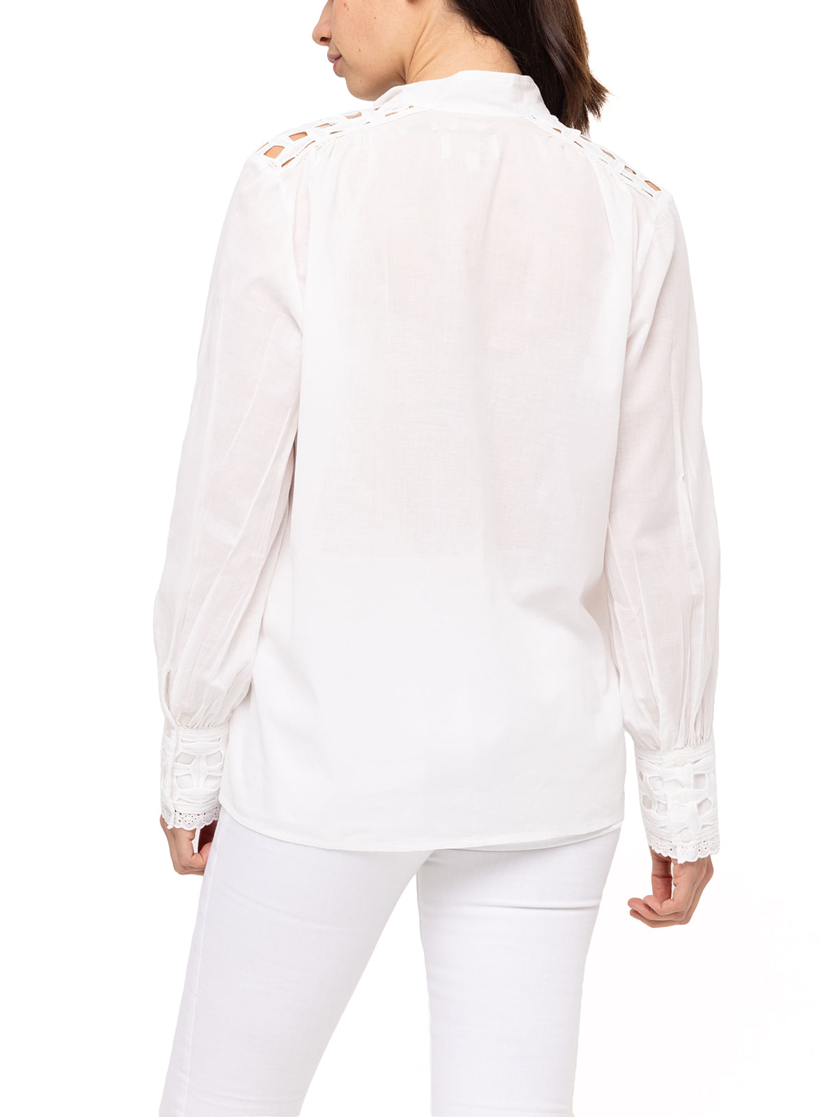 Blusa Algodón Orgánico Mujer Sahara Blanco Rockford