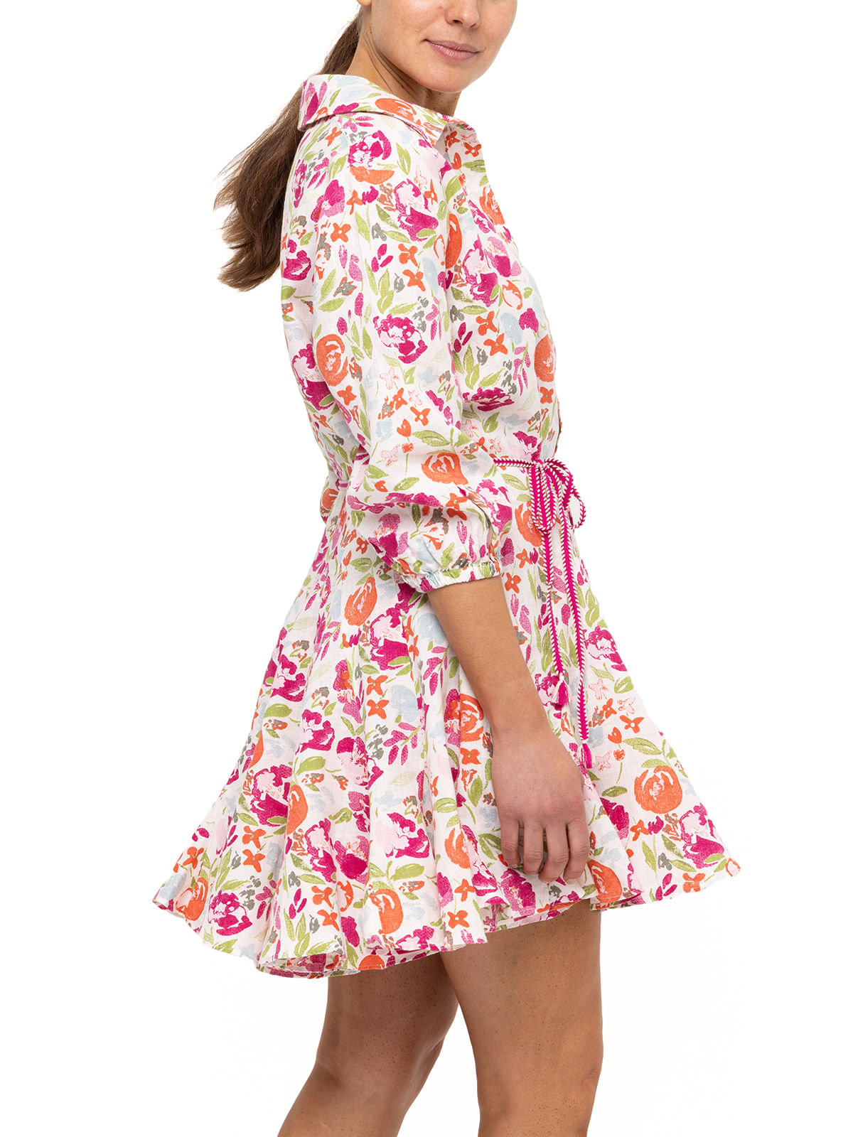 Vestido Lino Orgánico Mujer Marsella Rosado Rockford