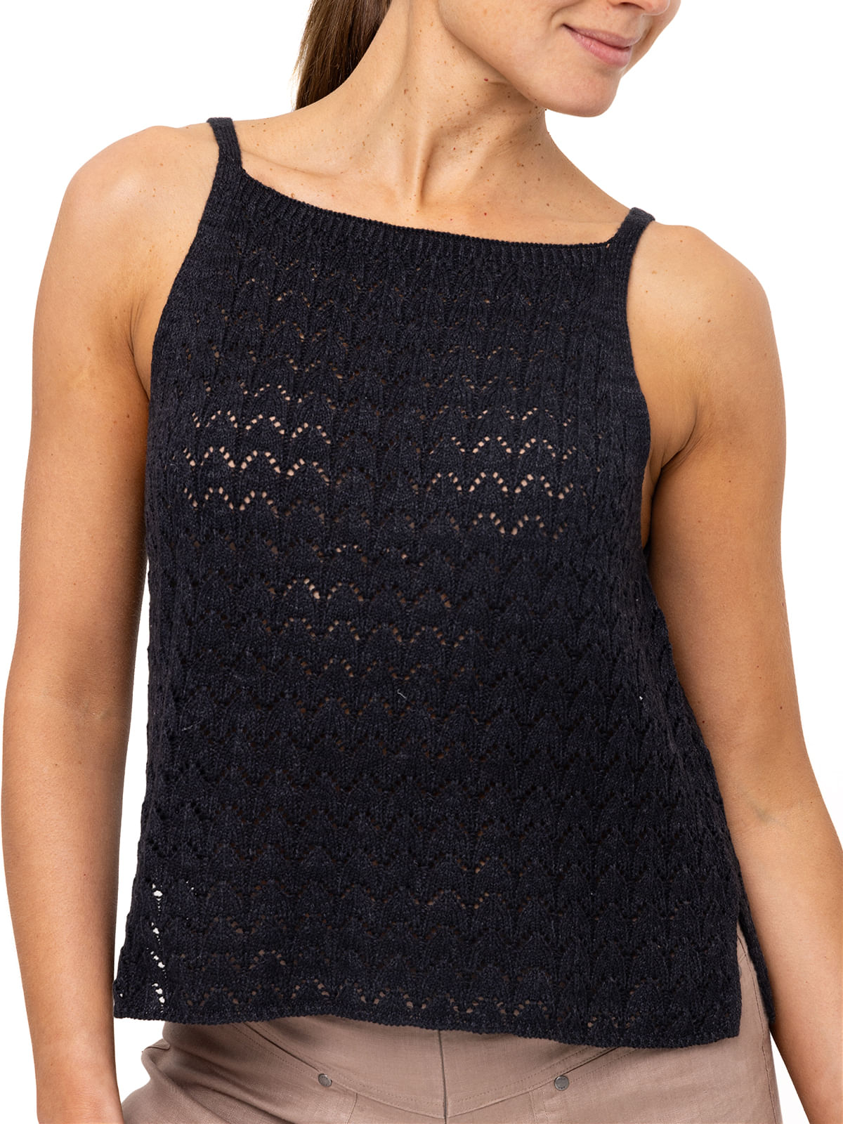 Polera Algodón Orgánico Mujer Blas Negro Rockford